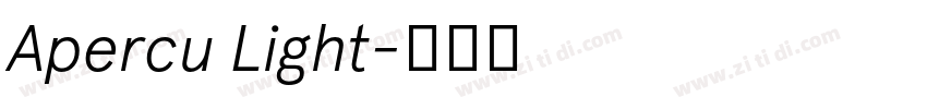 Apercu Light字体转换